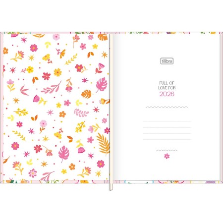 Foto ilustrativa Agenda Costurada Diária 12,3 x 16,6 cm Charme 2026