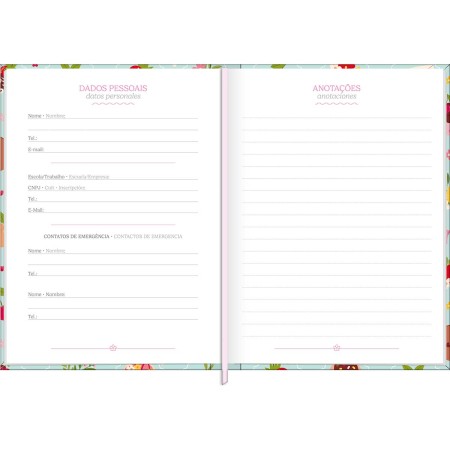 Foto ilustrativa Agenda Costurada Diária 12,3 x 16,6 cm Charme 2027