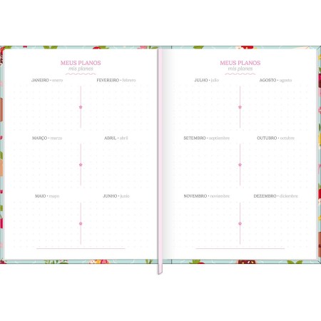 Foto ilustrativa Agenda Costurada Diária 12,3 x 16,6 cm Charme 2027