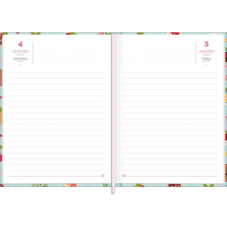 Foto ilustrativa Agenda Costurada Diária 12,3 x 16,6 cm Charme 2027