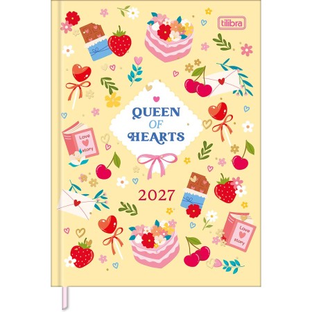 Foto ilustrativa Agenda Costurada Diária 12,3 x 16,6 cm Charme 2027