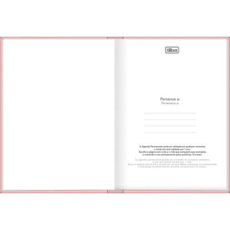 Foto ilustrativa Agenda Costurada Diária 12,3 x 16,6 cm Pepper Permanente Feminina