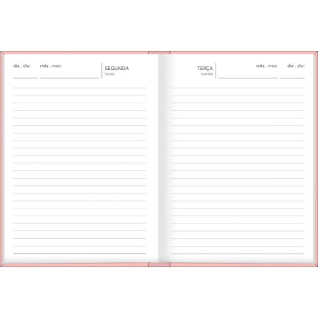 Foto ilustrativa Agenda Costurada Diária 12,3 x 16,6 cm Pepper Permanente Feminina