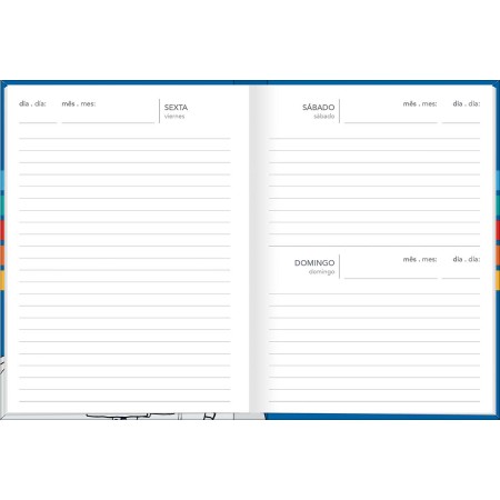 Foto ilustrativa Agenda Costurada Diária 12,3 x 16,6 cm Pepper Permanente Masculina