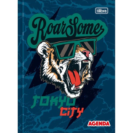 Foto ilustrativa Agenda Costurada Diária 12,3 x 16,6 cm Pepper Permanente Masculina