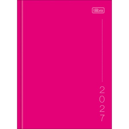 Foto ilustrativa Agenda Costurada Diária 12,3 x 16,6 cm Pepper Rosa 2027