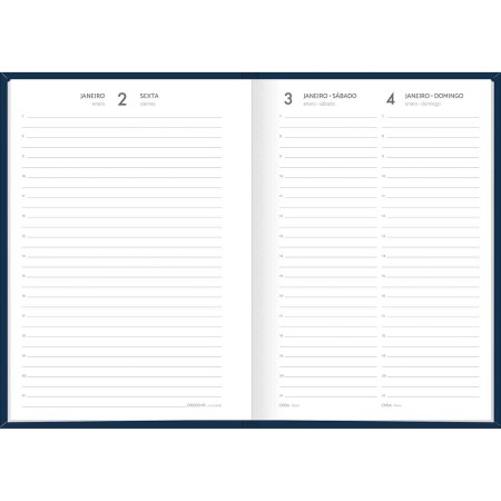 Foto ilustrativa Agenda Costurada Diária 14,5 x 20,5 cm Spice Cores 2026