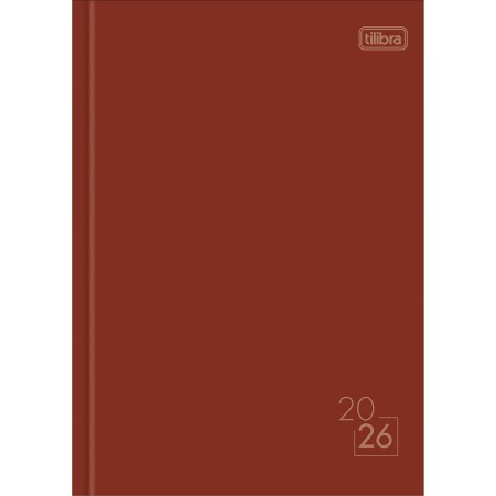 Foto ilustrativa Agenda Costurada Diária 14,5 x 20,5 cm Spice Cores 2026