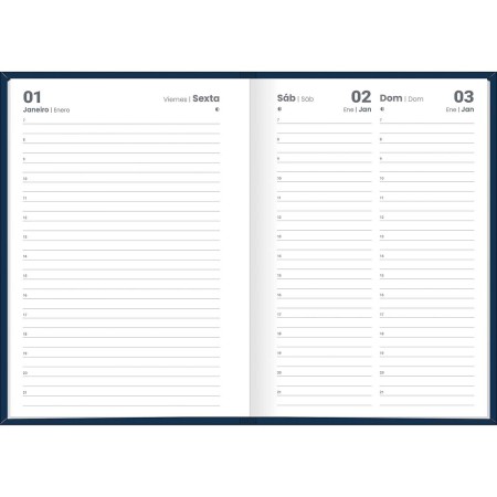Foto ilustrativa Agenda Costurada Diária 14,5 x 20,5 cm Spice Cores 2027