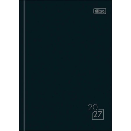 Foto ilustrativa Agenda Costurada Diária 14,5 x 20,5 cm Spice Preta 2027