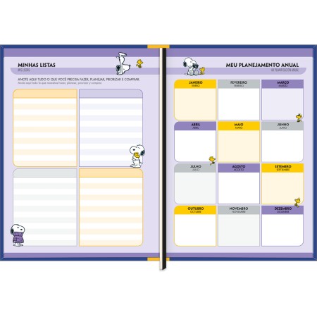 Foto ilustrativa Agenda Costurada Diária 17,6 x 23,9 cm Snoopy 2027