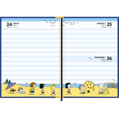 Foto ilustrativa Agenda Costurada Diária 17,6 x 23,9 cm Snoopy 2027