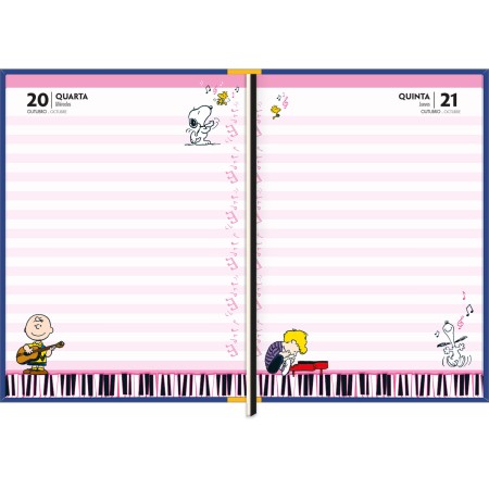 Foto ilustrativa Agenda Costurada Diária 17,6 x 23,9 cm Snoopy 2027
