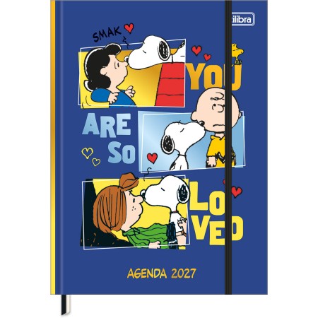 Foto ilustrativa Agenda Costurada Diária 17,6 x 23,9 cm Snoopy 2027