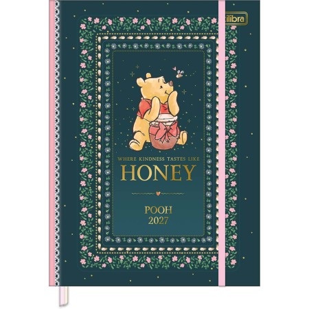 Foto ilustrativa Agenda Costurada Diária 17,6 x 23,9cm Pooh 2027