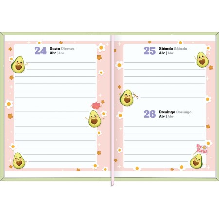 Foto ilustrativa Agenda Costurada MIni 7,8 x 10,8 cm Abacute 2026