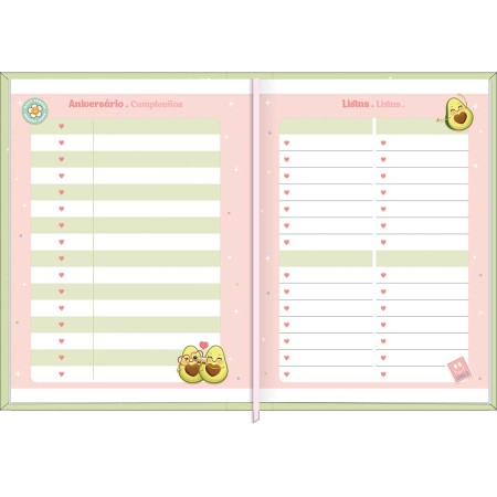 Foto ilustrativa Agenda Costurada MIni 7,8 x 10,8 cm Abacute 2026