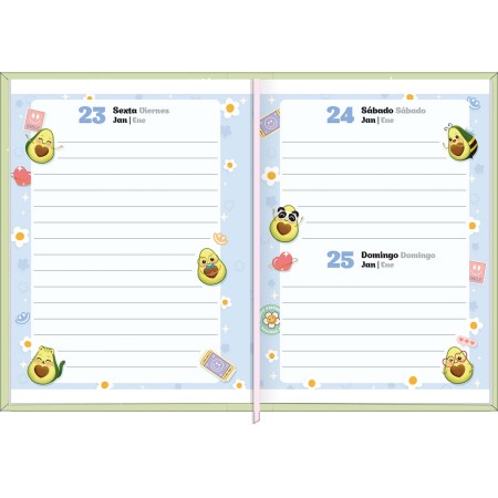 Foto ilustrativa Agenda Costurada MIni 7,8 x 10,8 cm Abacute 2026