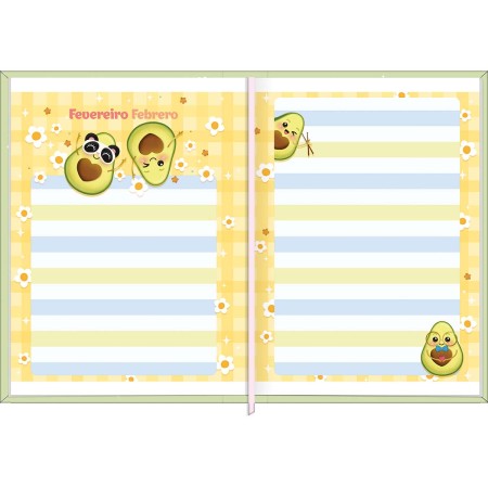 Foto ilustrativa Agenda Costurada MIni 7,8 x 10,8 cm Abacute 2026