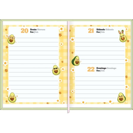 Foto ilustrativa Agenda Costurada MIni 7,8 x 10,8 cm Abacute 2026