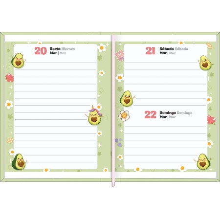 Foto ilustrativa Agenda Costurada MIni 7,8 x 10,8 cm Abacute 2026