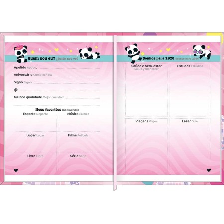 Foto ilustrativa Agenda Costurada Mini 7,8 x 10,8 cm Lovely Friend 2026