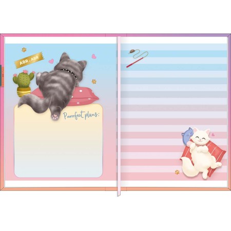 Foto ilustrativa Agenda Costurada MIni 7,8 x 10,8 cm Purrfect Cats 2026