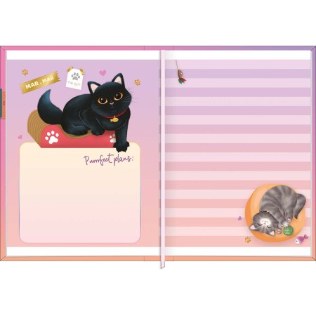 Foto ilustrativa Agenda Costurada MIni 7,8 x 10,8 cm Purrfect Cats 2026