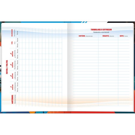 Foto ilustrativa Agenda Costurada Permanente X-Racing 3D M4