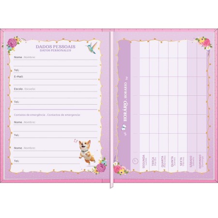 Foto ilustrativa Agenda Costurada Petit  10,5 x 14,8 cm Jolie 2026