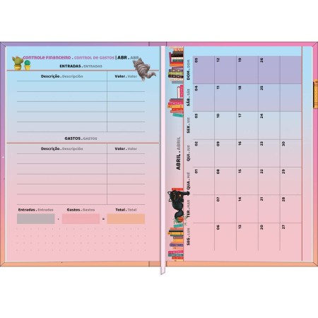 Foto ilustrativa Agenda Costurada Petit 10,5 x 14,8 cm Purrfect Cats 2026