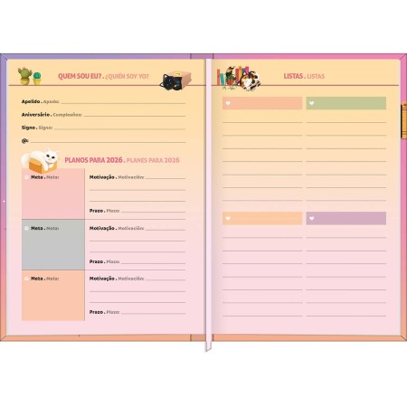 Foto ilustrativa Agenda Costurada Petit 10,5 x 14,8 cm Purrfect Cats 2026