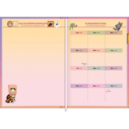 Foto ilustrativa Agenda Costurada Petit 10,5 x 14,8 cm Purrfect Cats 2026