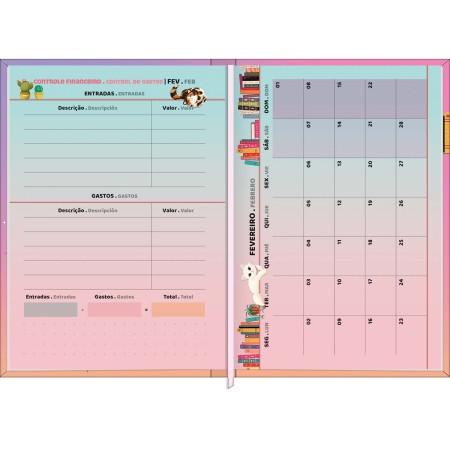 Foto ilustrativa Agenda Costurada Petit 10,5 x 14,8 cm Purrfect Cats 2026