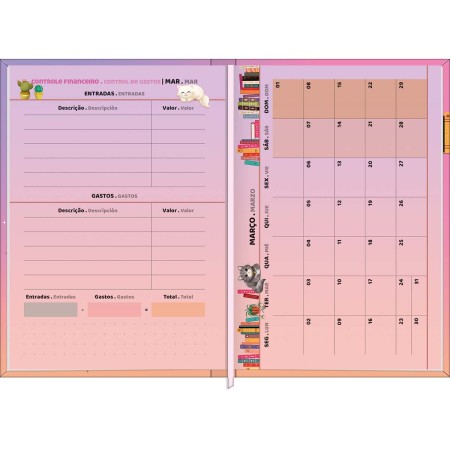 Foto ilustrativa Agenda Costurada Petit 10,5 x 14,8 cm Purrfect Cats 2026