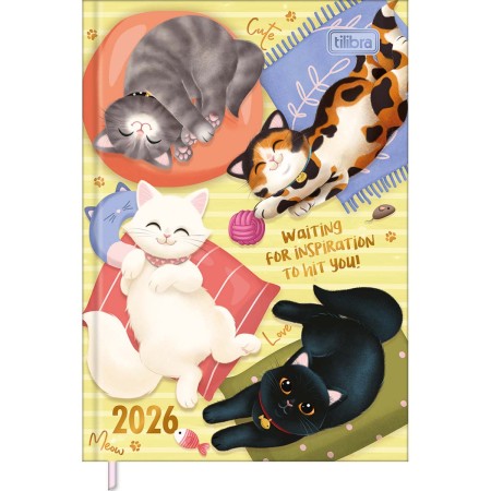 Foto ilustrativa Agenda Costurada Petit 10,5 x 14,8 cm Purrfect Cats 2026