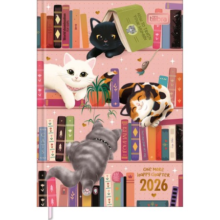 Foto ilustrativa Agenda Costurada Petit 10,5 x 14,8 cm Purrfect Cats 2026