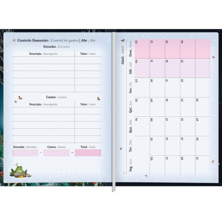 Foto ilustrativa Agenda Costurada Petit Diária 10,5 x 14,8 cm Loveland 2026