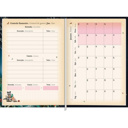 Foto ilustrativa Agenda Costurada Petit Diária 10,5 x 14,8 cm Loveland 2026