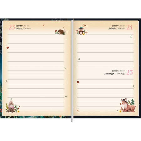 Foto ilustrativa Agenda Costurada Petit Diária 10,5 x 14,8 cm Loveland 2026