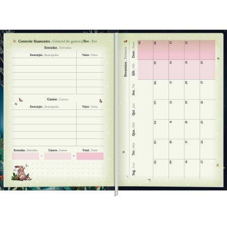 Foto ilustrativa Agenda Costurada Petit Diária 10,5 x 14,8 cm Loveland 2026