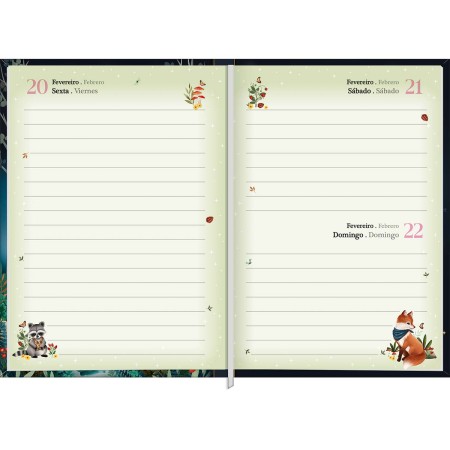 Foto ilustrativa Agenda Costurada Petit Diária 10,5 x 14,8 cm Loveland 2026