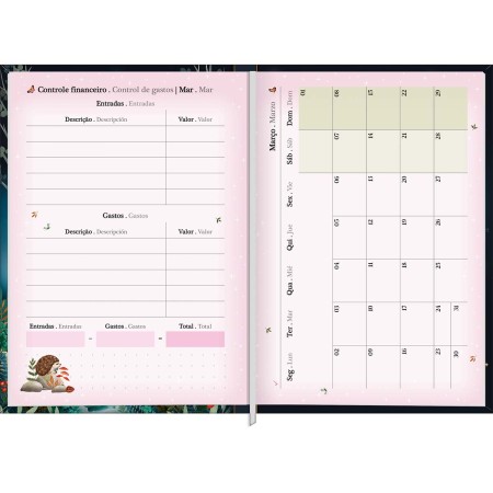 Foto ilustrativa Agenda Costurada Petit Diária 10,5 x 14,8 cm Loveland 2026