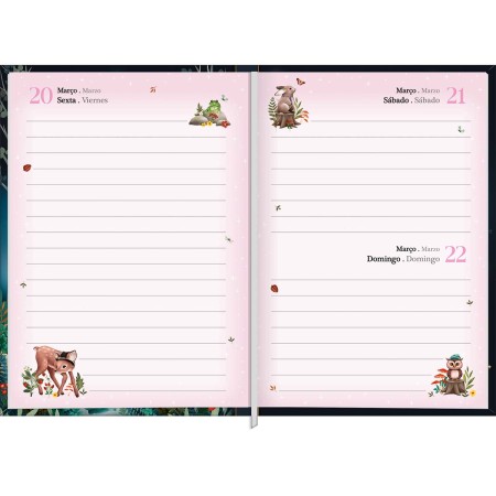 Foto ilustrativa Agenda Costurada Petit Diária 10,5 x 14,8 cm Loveland 2026