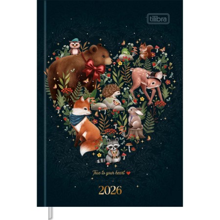 Foto ilustrativa Agenda Costurada Petit Diária 10,5 x 14,8 cm Loveland 2026