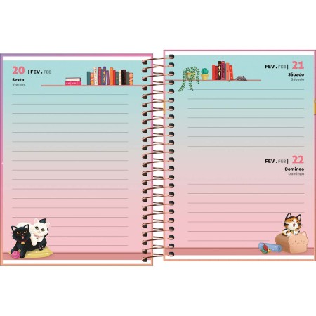 Foto ilustrativa Agenda Espiral 11 x 15,4 mm Purrfect Cats 2026