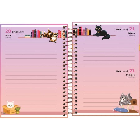 Foto ilustrativa Agenda Espiral 11 x 15,4 mm Purrfect Cats 2026