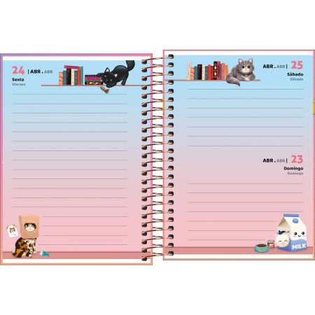 Foto ilustrativa Agenda Espiral 11 x 15,4 mm Purrfect Cats 2026