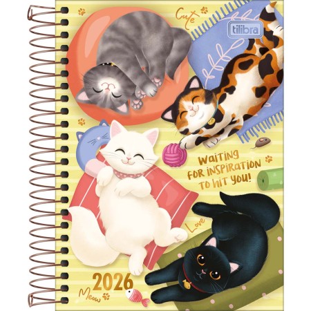 Foto ilustrativa Agenda Espiral 11 x 15,4 mm Purrfect Cats 2026