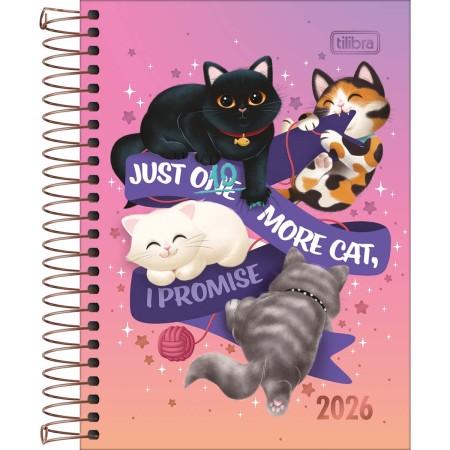 Foto ilustrativa Agenda Espiral 11 x 15,4 mm Purrfect Cats 2026